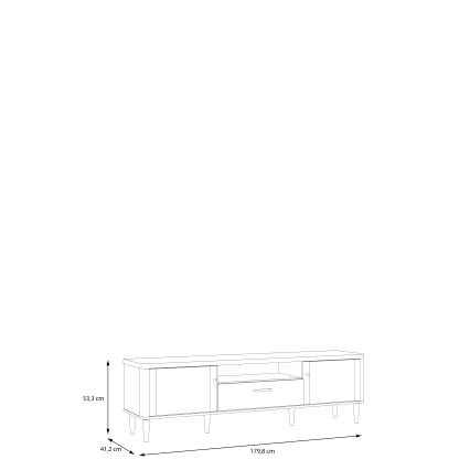 Televízny stolík VIRO hnedá/béžová