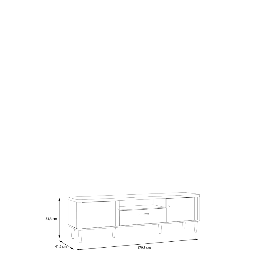 Televízny stolík VIRO hnedá/béžová