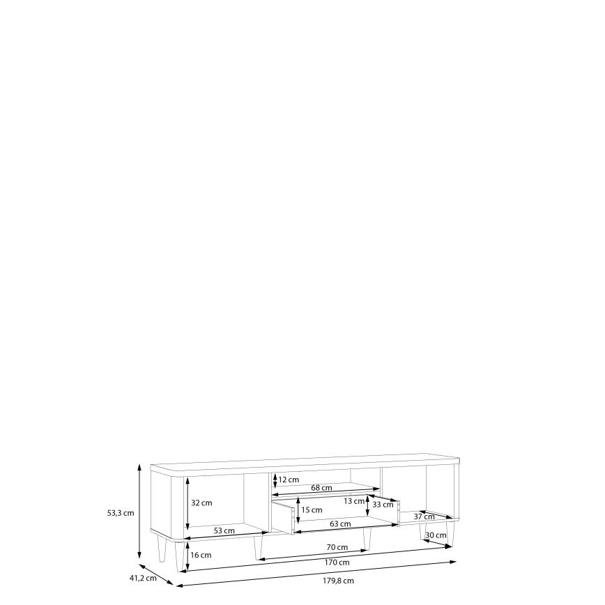 Televízny stolík VIRO hnedá/béžová