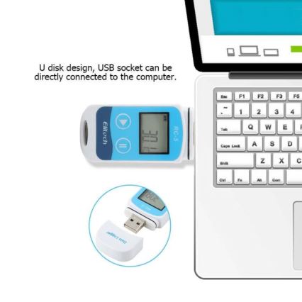 Teplomer so záznamom USB/1xCR2032 IP67