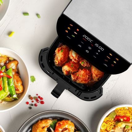 TESLA Electronics AirCook - Inteligentná multifunkčná digitálna teplovzdušná fritéza 9 l 1700W/230V Wi-Fi