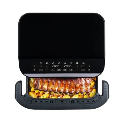 TESLA Electronics AirCook - Multifunkčná duálna digitálna teplovzdušná fritéza 10 l 2400W/230V