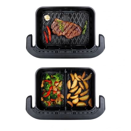 TESLA Electronics AirCook - Multifunkčná duálna digitálna teplovzdušná fritéza 10 l 2400W/230V