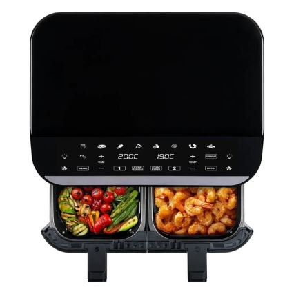 TESLA Electronics AirCook - Multifunkčná duálna digitálna teplovzdušná fritéza 9 l 2400W/230V