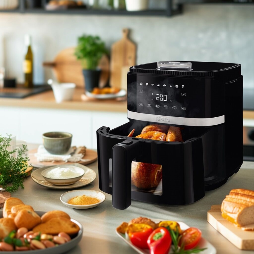 TESLA Electronics AirCook - Multifunkčná digitálna teplovzdušná fritéza 5 l 1500W/230V