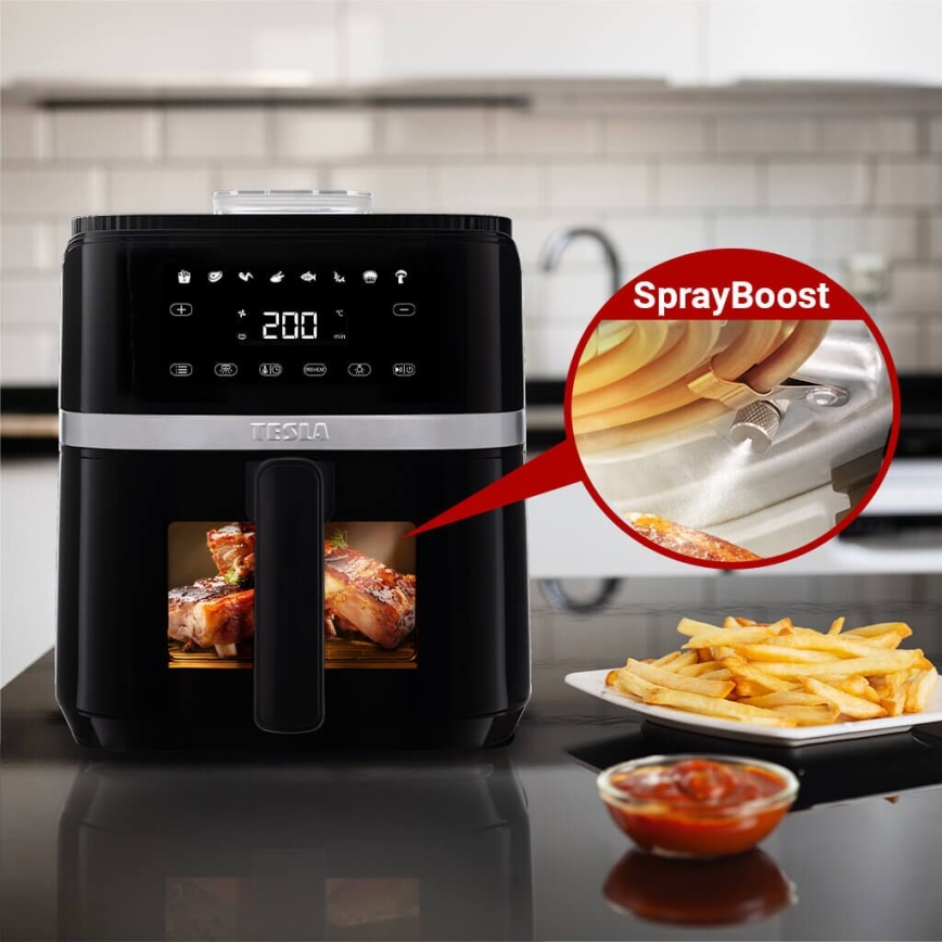 TESLA Electronics AirCook - Multifunkčná digitálna teplovzdušná fritéza 5 l 1500W/230V