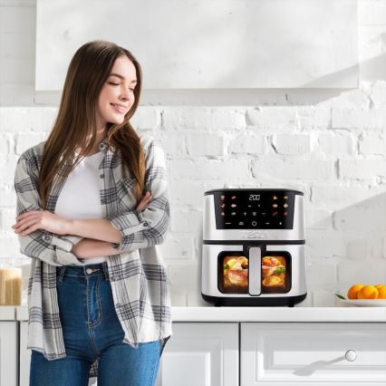 TESLA Electronics AirCook - Multifunkčná digitálna teplovzdušná fritéza 7 l 1600W/230V