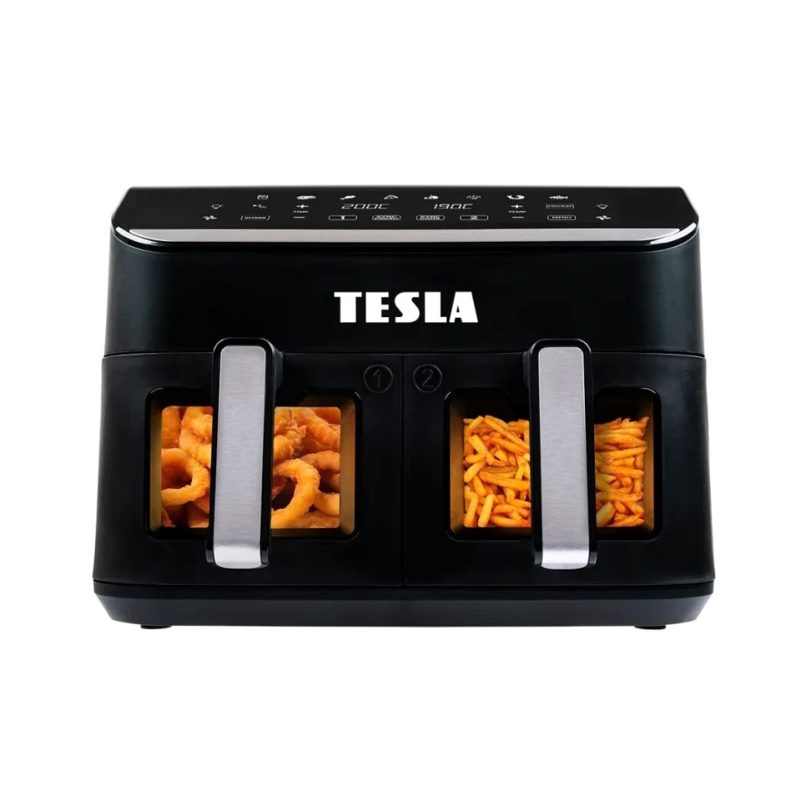 TESLA Electronics AirCook - Multifunkčná duálna digitálna teplovzdušná fritéza 9 l 2400W/230V
