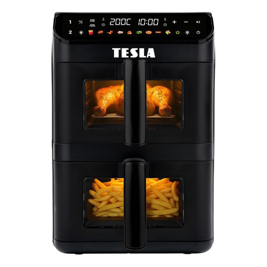 TESLA Electronics AirCook - multifunkčná digitálna teplovzdušná fritéza 11 l 2800W/230V čierna