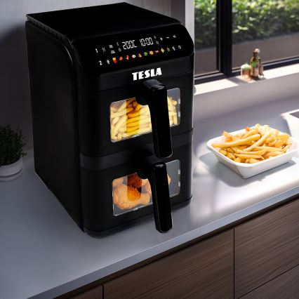TESLA Electronics AirCook - multifunkčná digitálna teplovzdušná fritéza 11 l 2800W/230V čierna
