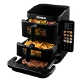 TESLA Electronics AirCook - Trojzónová teplovzdušná fritéza 14,5 l 2800W/230V čierna