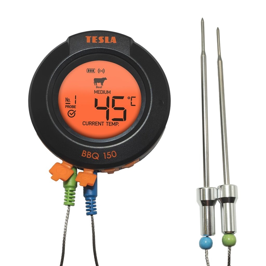 TESLA Electronics Cook - Digitálny teplomer na mäso so sondou 0-400 °C 2xAA IP65