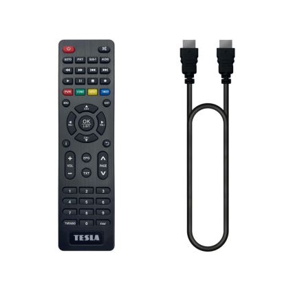 TESLA Electronics - DVB-T2 H.265 (HEVC) prijímač 2xAAA + diaľkové ovládanie