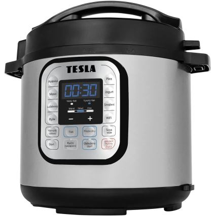 TESLA Electronics EliteCook - Inteligentný multifunkčný elektrický tlakový hrniec a teplovzdušná fritéza 6 l 1500W/230V Wi-Fi