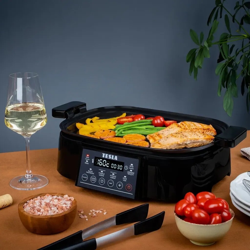 TESLA Electronics MultiCook Grill - Multifunkčný elektrický hrniec a gril 6 l 11v1 1250W/230V