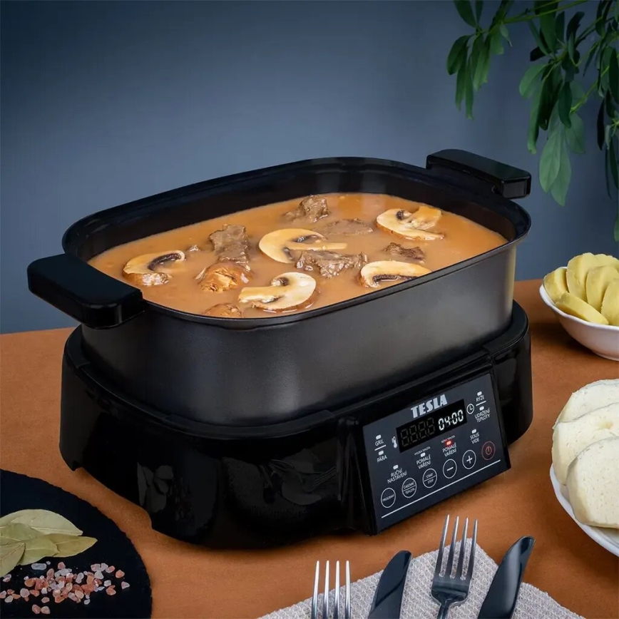 TESLA Electronics MultiCook Grill - Multifunkčný elektrický hrniec a gril 6 l 11v1 1250W/230V