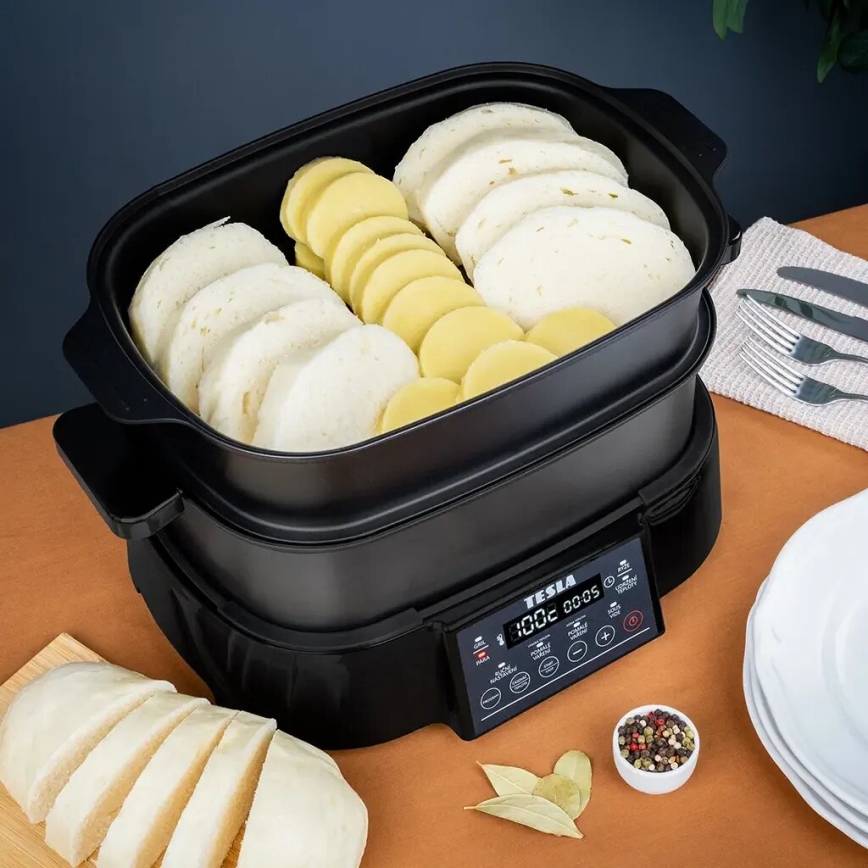 TESLA Electronics MultiCook Grill - Multifunkčný elektrický hrniec a gril 6 l 11v1 1250W/230V