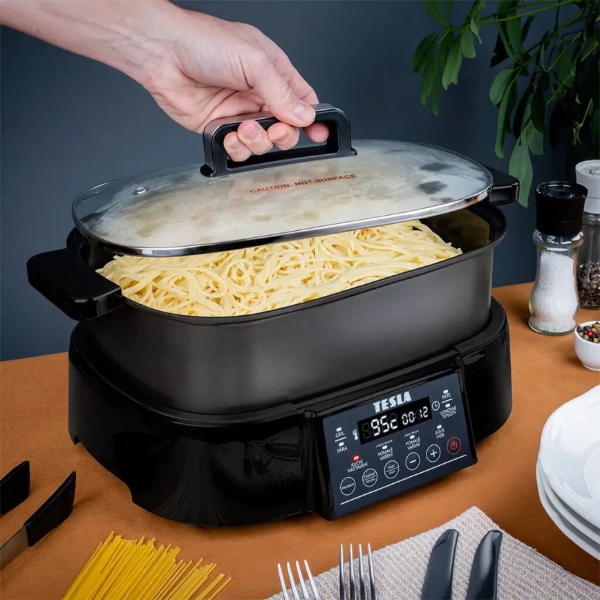 TESLA Electronics MultiCook Grill - Multifunkčný elektrický hrniec a gril 6 l 11v1 1250W/230V