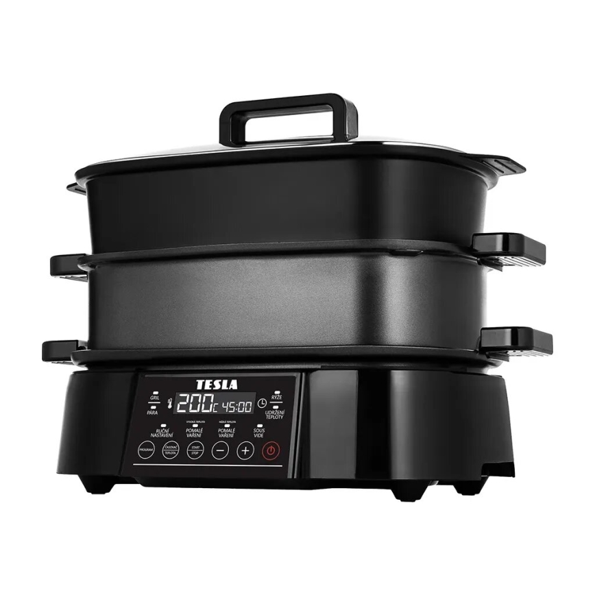 TESLA Electronics MultiCook Grill - Multifunkčný elektrický hrniec a gril 6 l 11v1 1250W/230V