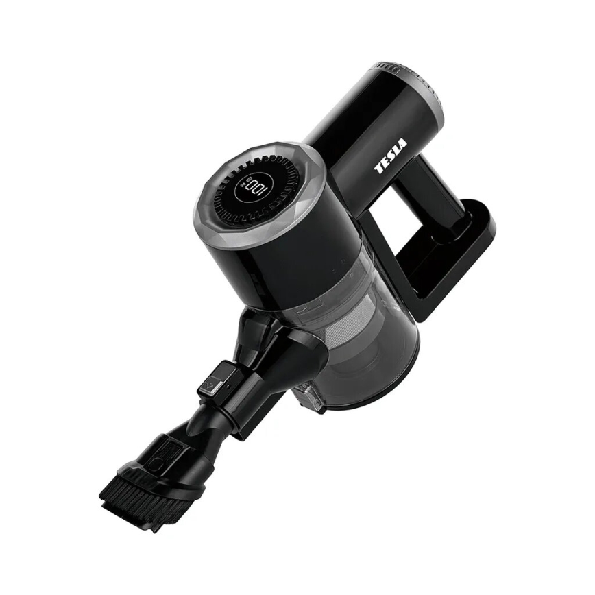 TESLA Electronics PureStar - Flexibilný bezdrôtový tyčový vysávač 2v1 150W/2200 mAh čierna