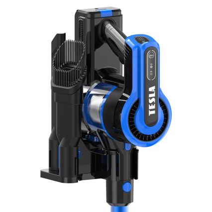 TESLA Electronics PureStar - Flexibilný bezdrôtový tyčový vysávač 3v1 300W/2200 mAh čierna/modrá