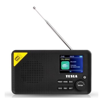 TESLA Electronics - Rádio DAB+ FM 5W/1800 mAh čierna