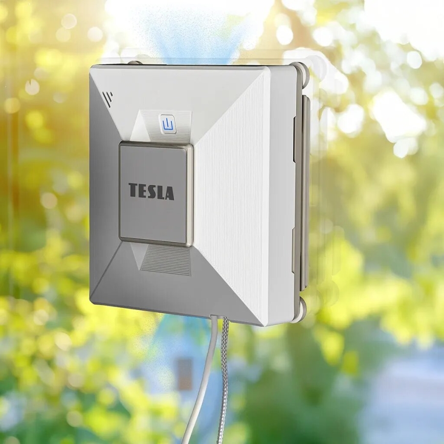 TESLA Electronics RoboStar - Inteligentný čistič okien s rozprašovaním vody 72W/230V/650 mAh Wi-Fi + diaľkové ovládanie