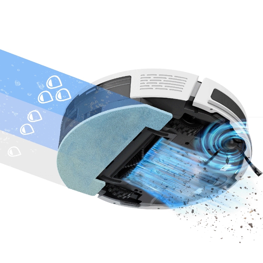 TESLA Electronics RoboStar - Inteligentný robotický vysávač 2 v 1 3200 mAh Wi‑Fi biela