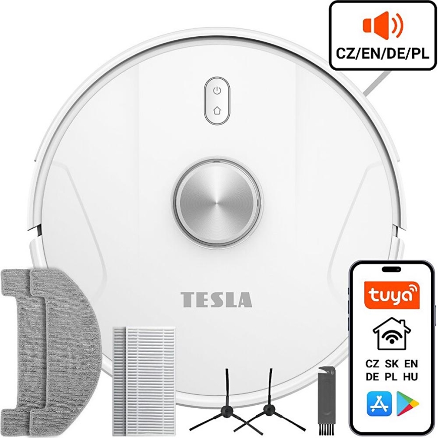 TESLA Electronics RoboStar - Inteligentný robotický vysávač 2v1 2600 mAh Wi-Fi biela