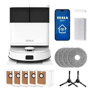 TESLA Electronics RoboStar - Inteligentný robotický vysávač 3 v 1 5200 mAh Wi-Fi biela