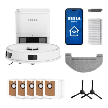 TESLA Electronics RoboStar - Inteligentný robotický vysávač 3v1 3200 mAh Wi-Fi biely