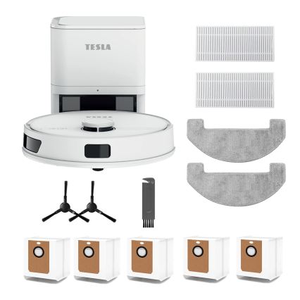 TESLA Electronics RoboStar - Inteligentný robotický vysávač 3v1 3200 mAh Wi-Fi biely