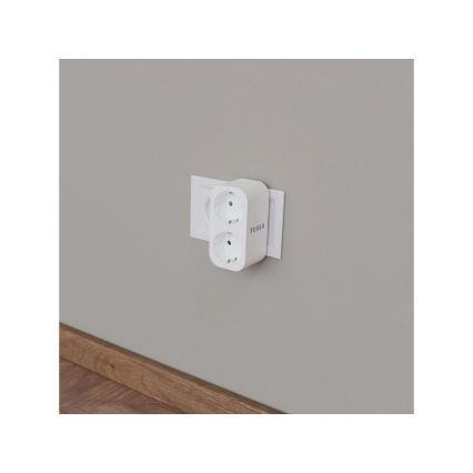 TESLA Smart - Inteligentná rozbočovacia zásuvka 2x16A/230V Typ F Wi-Fi Tuya