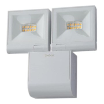 theben - LED Nástenný reflektor 2xLED/10W/230V biela IP55