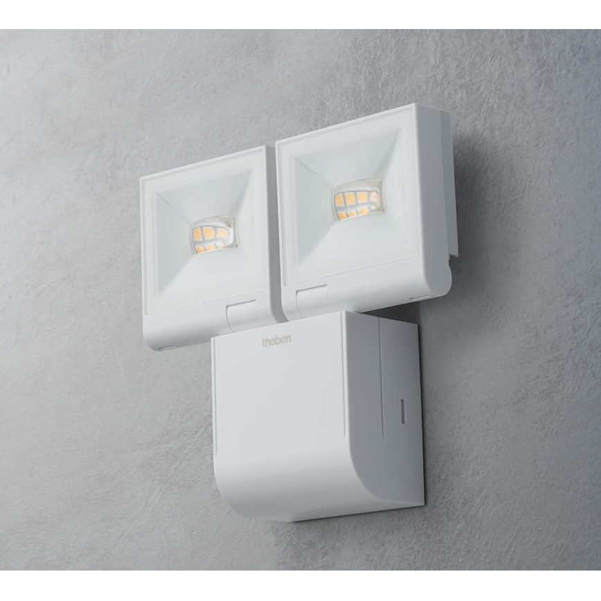theben - LED Nástenný reflektor 2xLED/10W/230V biela IP55