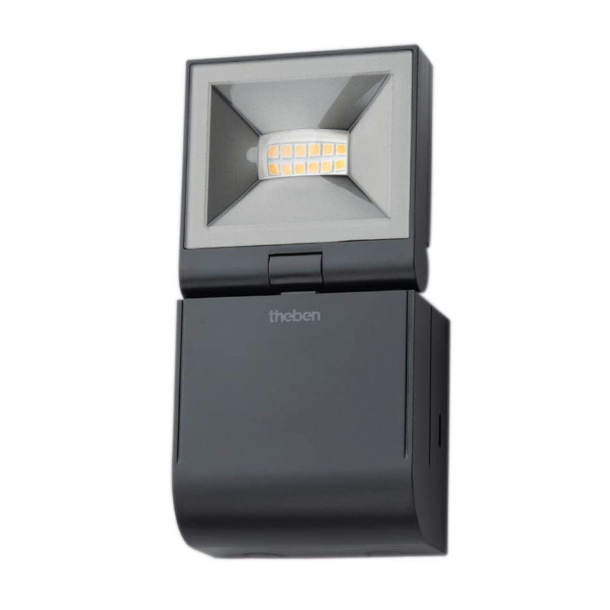 theben - LED nástenný reflektor LED/10W/230V čierny IP55