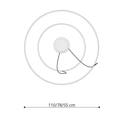 Thoro TH.178 - LED Luster na lanku RIO LED/80W/230V CRI 95 4000K biela