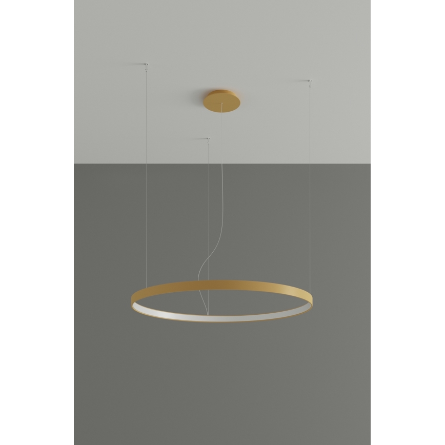 Thoro TH.217 - LED Luster na lanku RIO LED/30W/230V CRI 95 4000K pr. 55 cm zlatá