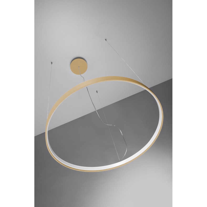 Thoro TH.217 - LED Luster na lanku RIO LED/30W/230V CRI 95 4000K pr. 55 cm zlatá