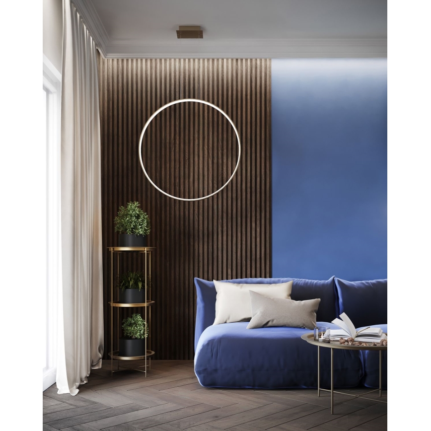 Thoro TH.221 - LED Luster na lanku RIO LED/30W/230V CRI 95 4000K pr. 55 cm zlatá