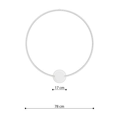 Thoro TH.224 - LED Stropné svietidlo RIO LED/50W/230V CRI 90 3000K pr. 78 cm zlatá