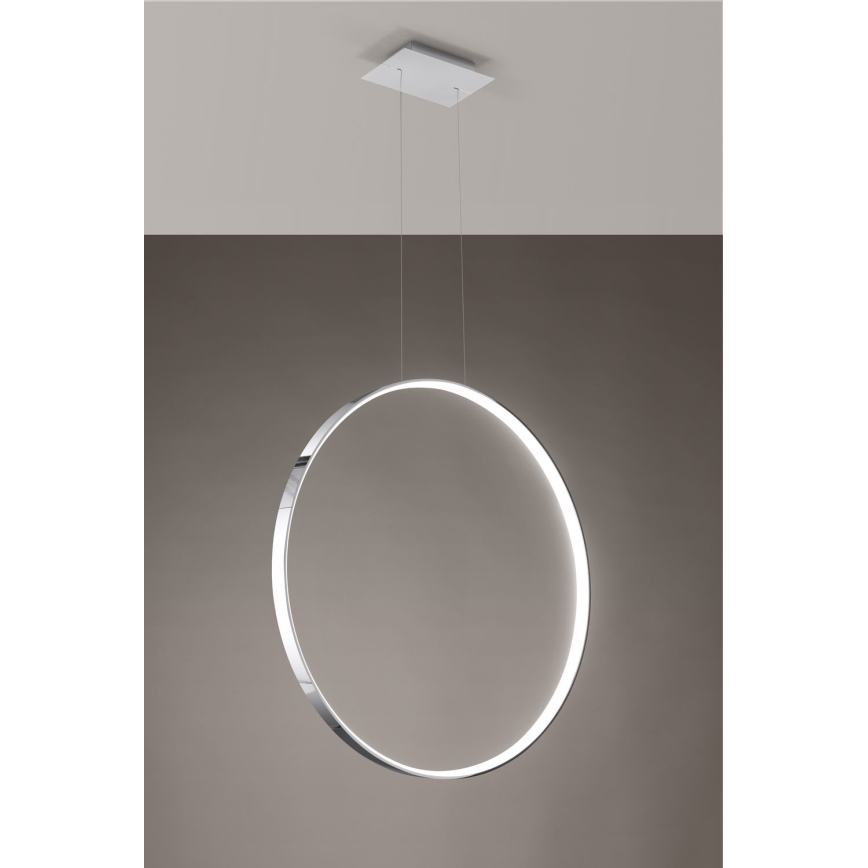Thoro TH.249 - LED Luster na lanku RIO LED/50W/230V CRI 90 4000K pr. 78 cm lesklý chróm