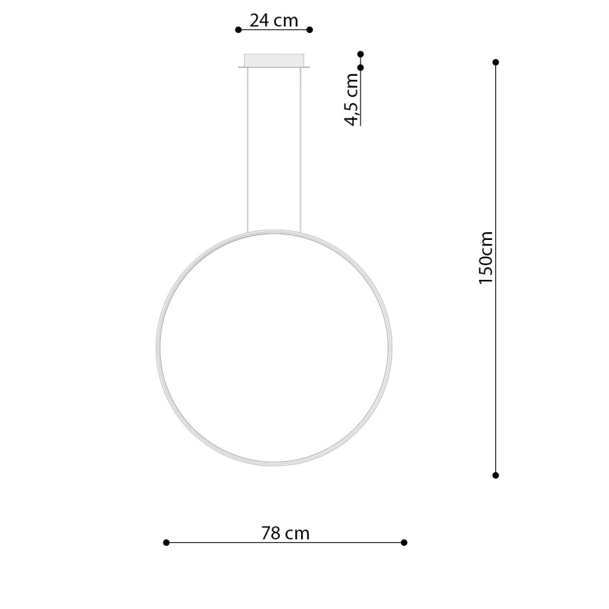Thoro TH.249 - LED Luster na lanku RIO LED/50W/230V CRI 90 4000K pr. 78 cm lesklý chróm