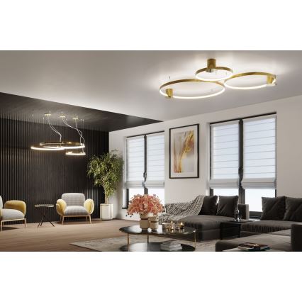 Thoro TH.252 - LED Stropné svietidlo RIO LED/50W/230V CRI 90 3000K pr. 78 cm zlatá