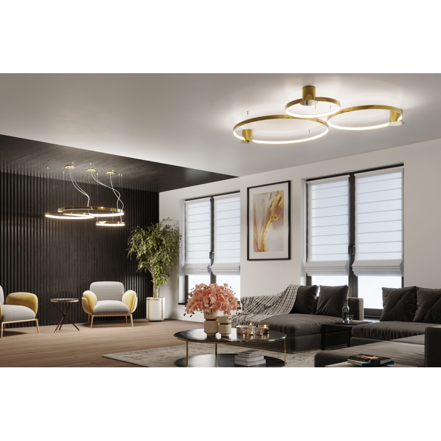 Thoro TH.252 - LED Stropné svietidlo RIO LED/50W/230V CRI 90 3000K pr. 78 cm zlatá