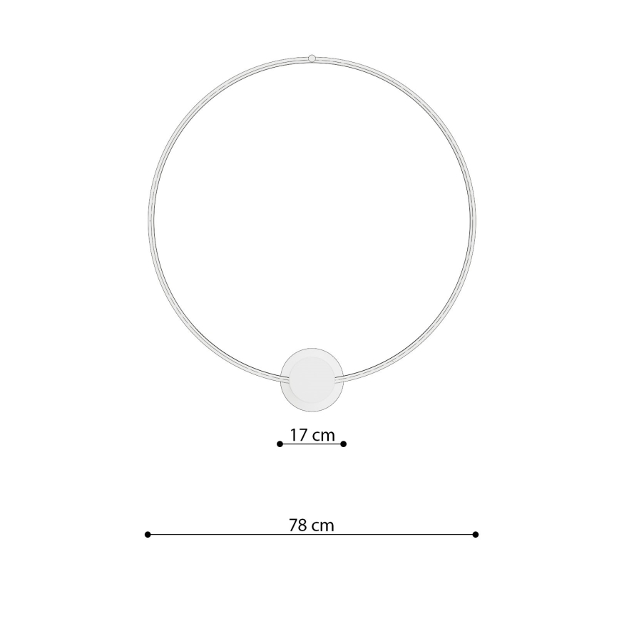 Thoro TH.252 - LED Stropné svietidlo RIO LED/50W/230V CRI 90 3000K pr. 78 cm zlatá