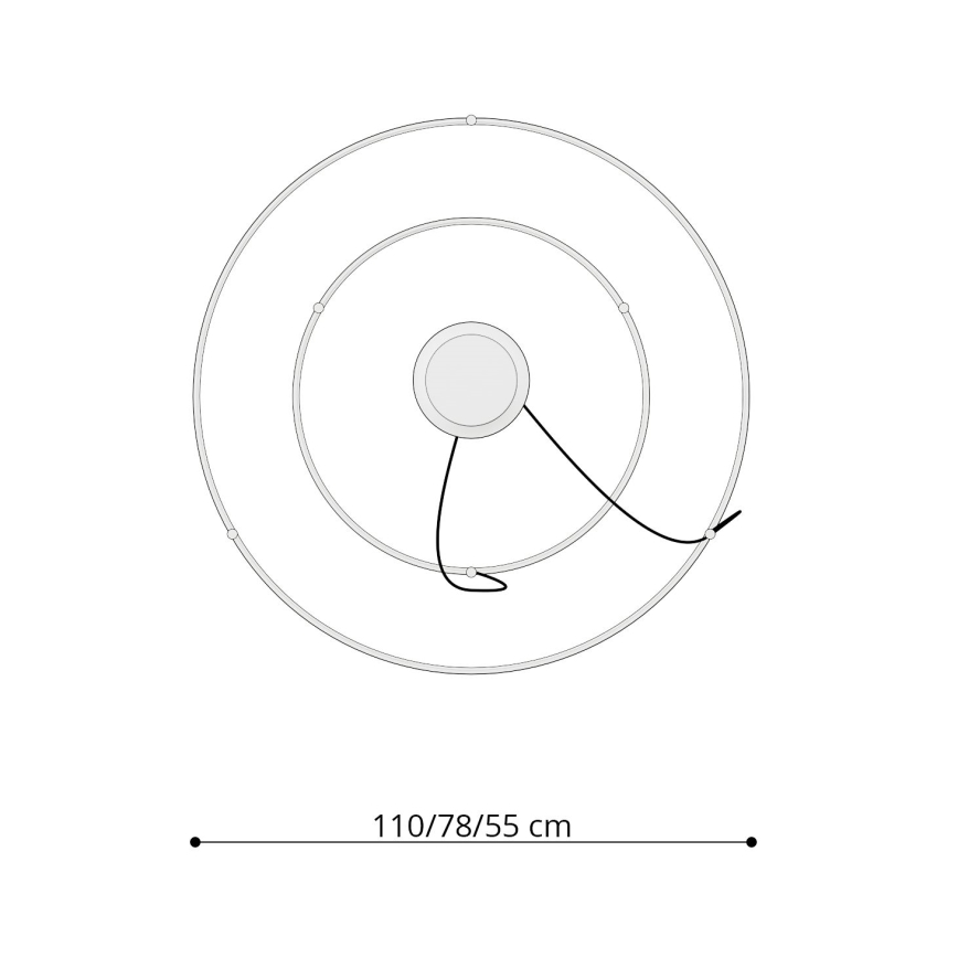 Thoro TH.268 - LED Luster na lanku RIO LED/80W/230V CRI 95 4000K zlatá