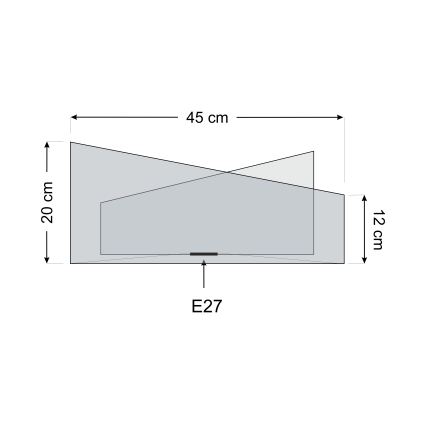 Tienidlo univerzálne GALAXY E27 pr. 45 cm čierna/zlatá