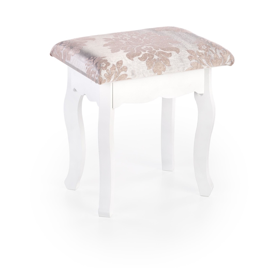 Toaletný stolík SARA 80x130 cm + taburet 45x37 cm biela