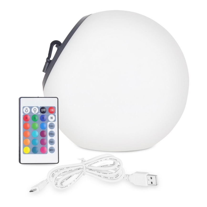Top Light BALL RGB RC - LED RGB Stmievateľné solárne svietidlo BALL LED/1,2W/3,7V IP44 1800 mAh + diaľkové ovládanie
